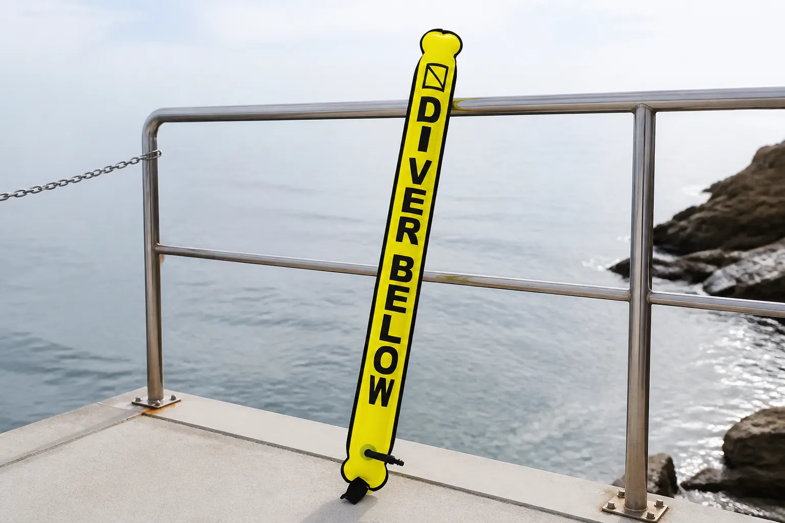 Diving Surface Marker Buoy in use